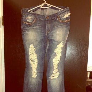 Abercrombie studded jeans.  Size 6/28
